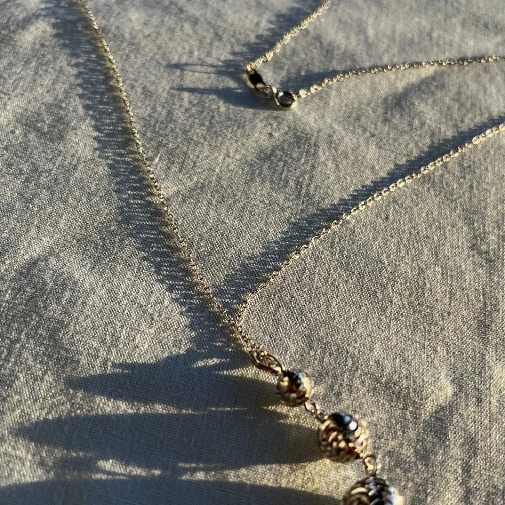 Silver graduated globe necklace 925 - Picture 5 of 5